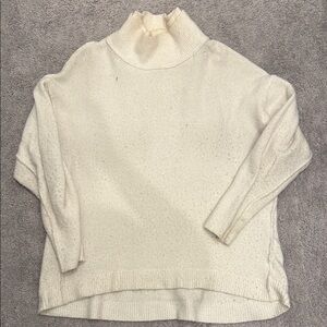 Free People Cream Turtleneck Sweater